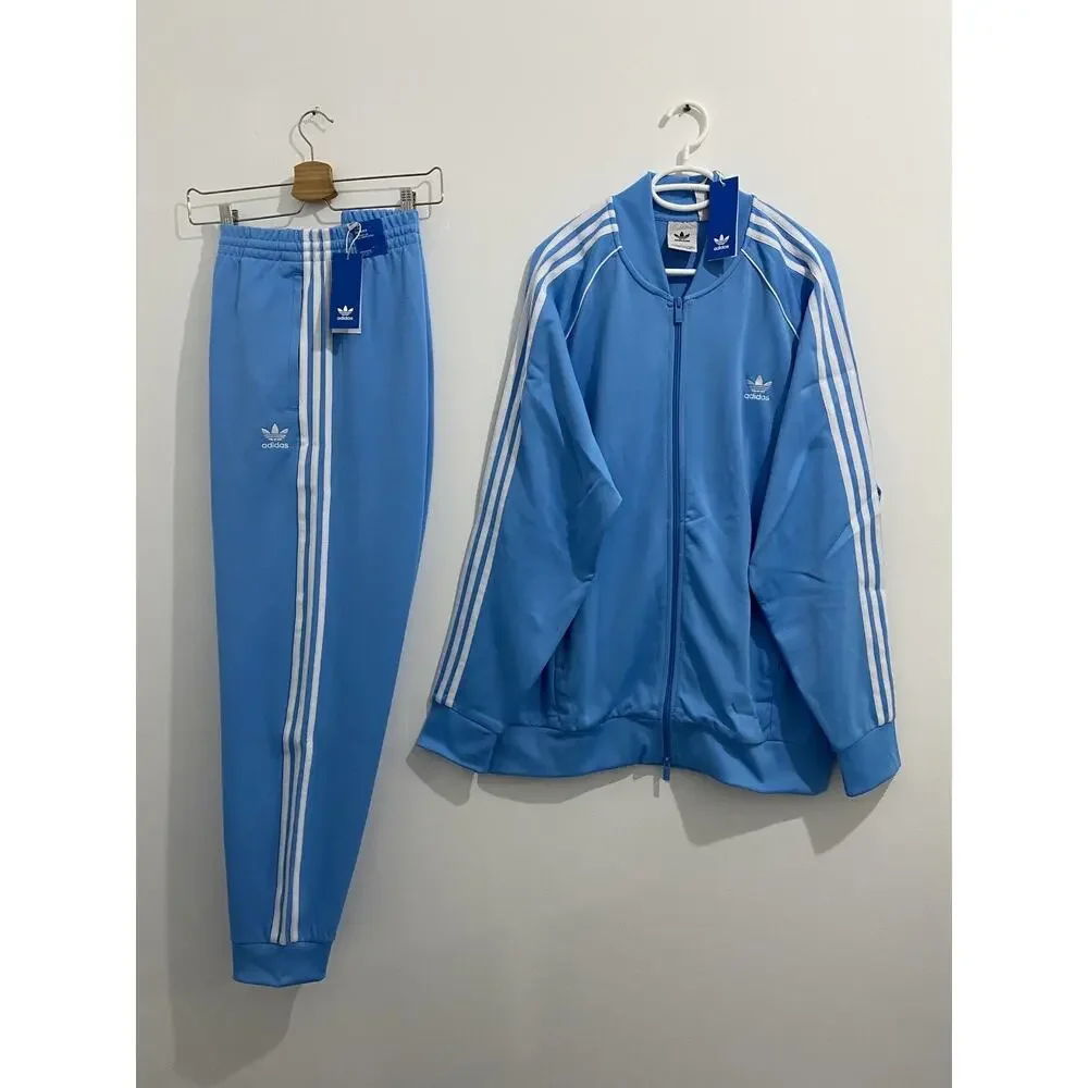 Adidas Originals Classics Superstar Tracksuit Semi Blue Burst White Size XL